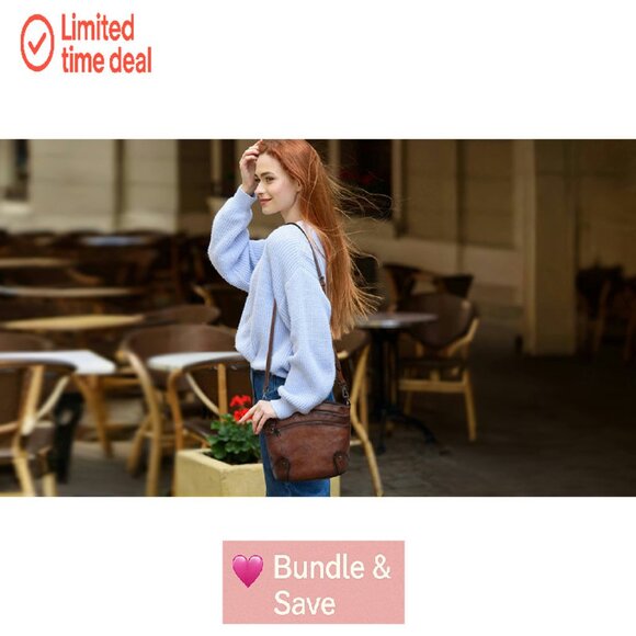 Leather Crossbody Bag with Multiple Pockets, Adjustable Straps, Travel Ready - Picture 8 of 8